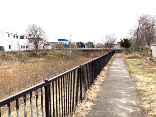 裏側：早苗別川遊歩道(周辺)