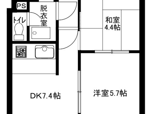 2DK（40.66㎡）(間取)